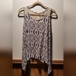 👙Seven7 patterned tank with mesh back paneling